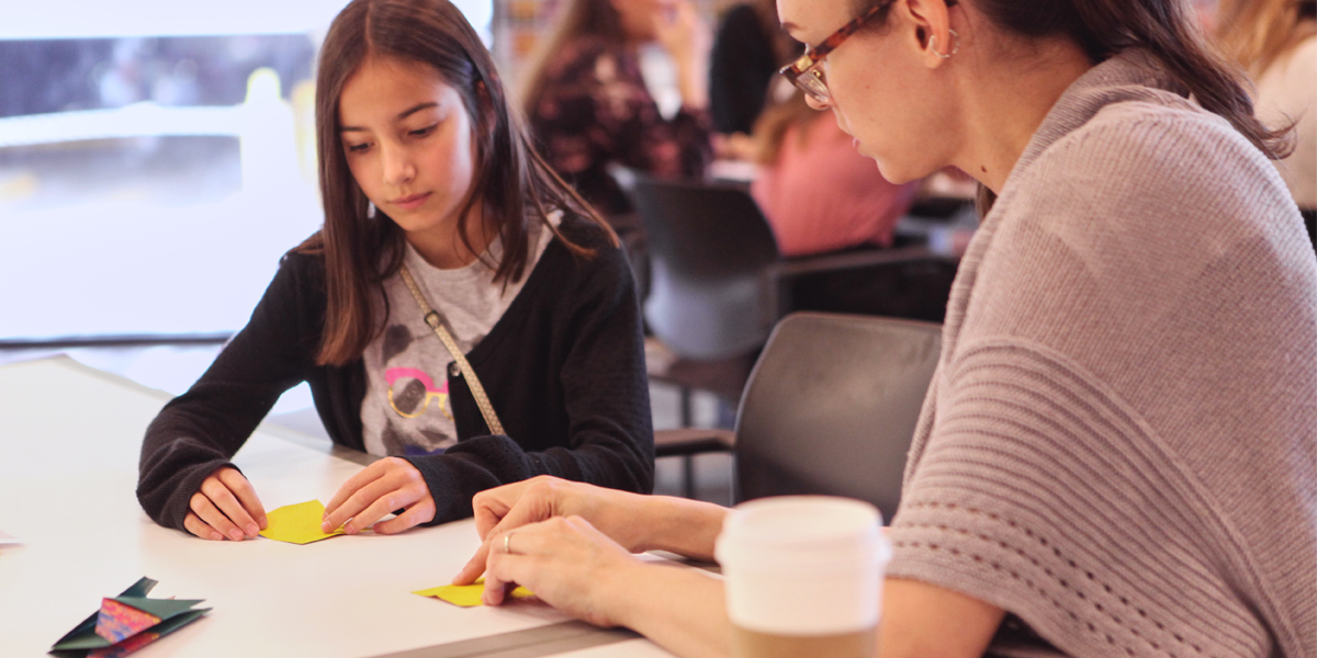 Fossil Group employees and their families had the opportunity to shop and fold origami for Paper For Water