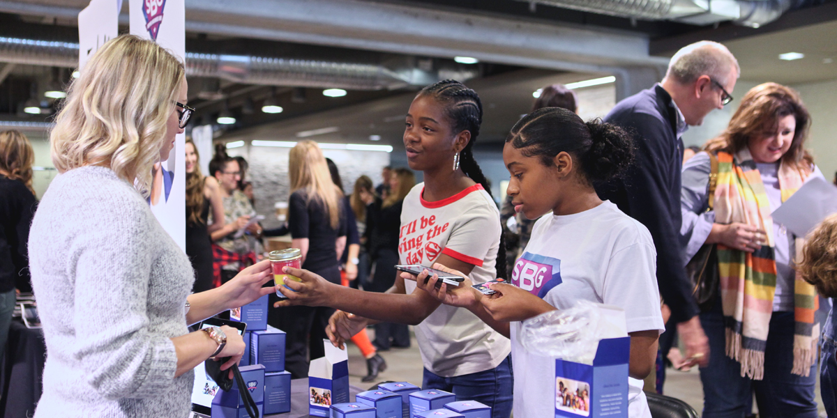 Fossil Group employees and their families visit the pop up shops of Mayaâ€™s Ideas, Isabella Rose Taylor, Super Business Girl candles and Paper For Water