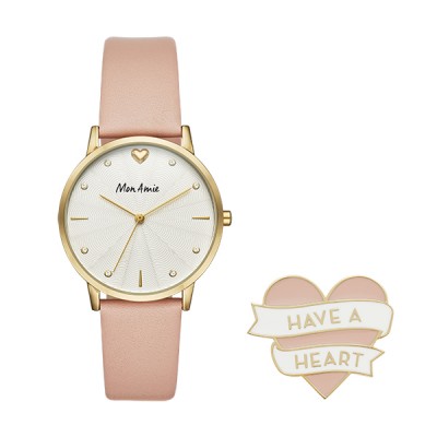 Purchase of this Mon Amie watch set supports the global health care cause in partnership with WE Charity