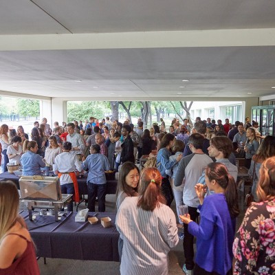 Fossil Group employees gather for spring festivities outside Texas headquarters