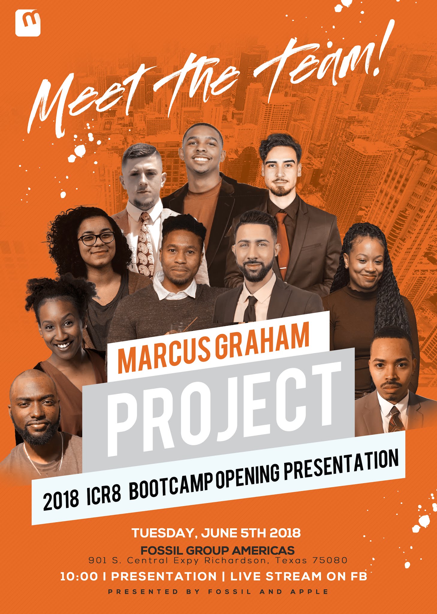 Meet the 2018 icr8 Marcus Graham Project intern class on Tuesday June 5