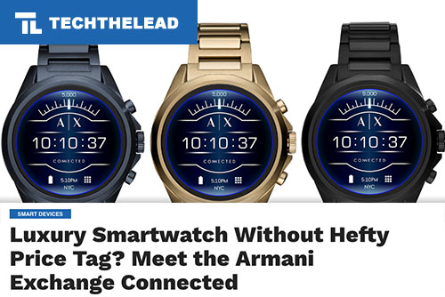 armani exchange gold smartwatch