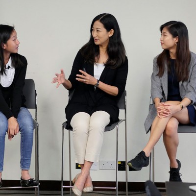 Hillary Yip and Michelle Kwok join Fossil Group employees in Hong Kong at IDG event