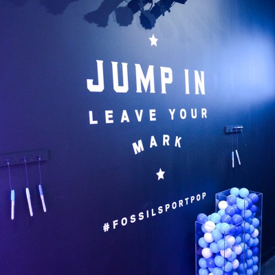 NYC pop up shop for new Fossil sport smartwatch features ball pit for guests