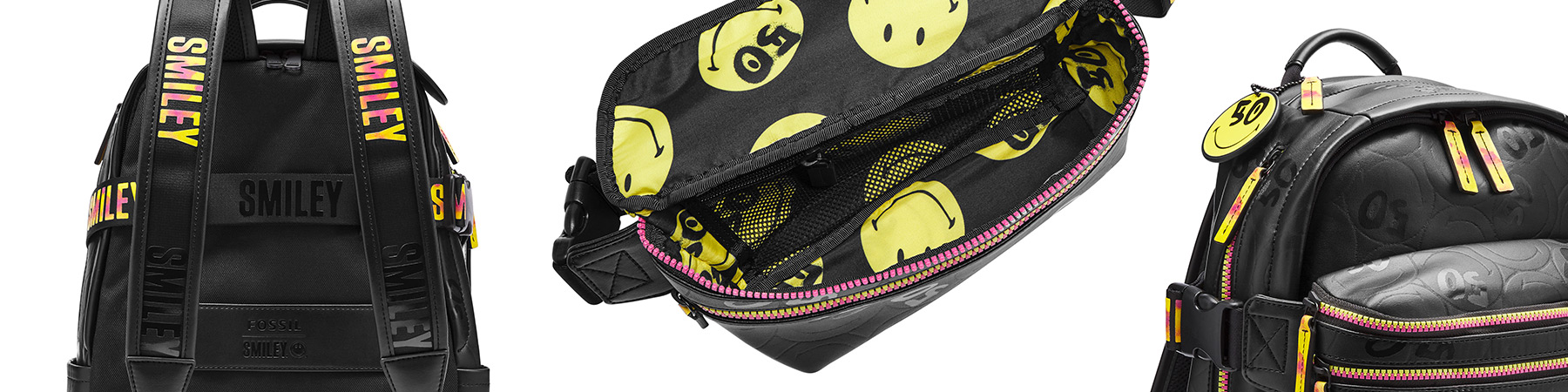 Fossil x Smiley 50th anniversary backpack