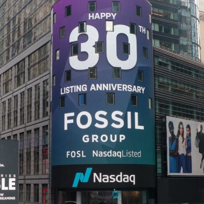 Fossil Group listed on Nasdaq Listed Times Square