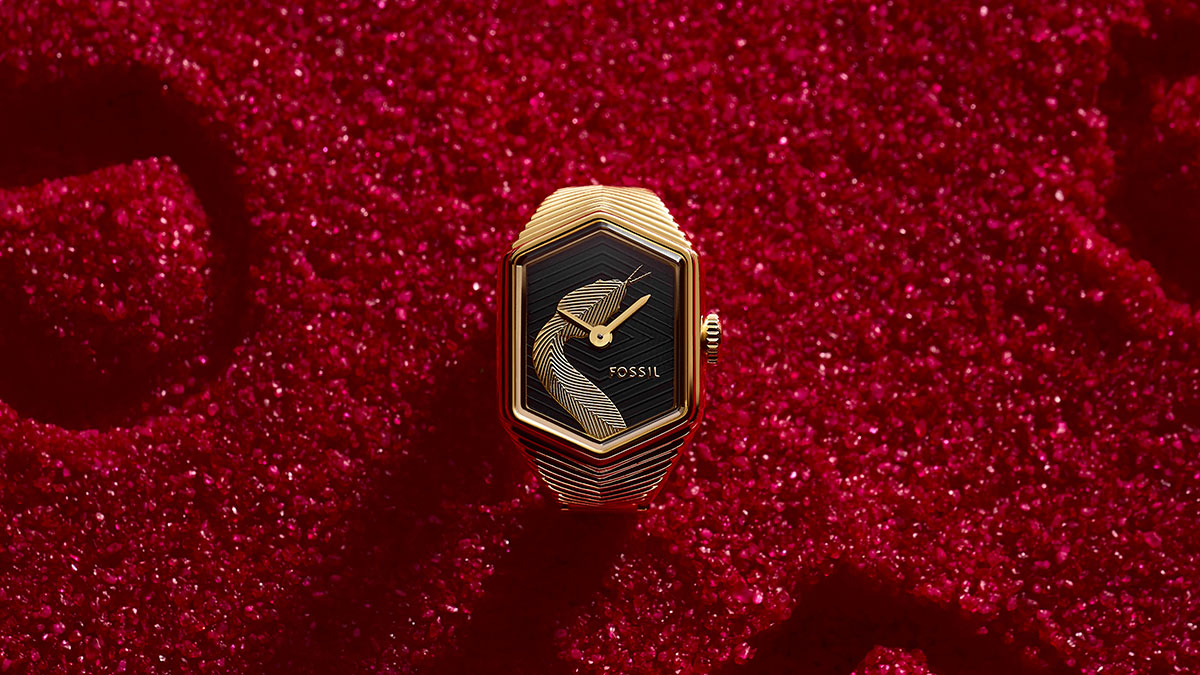 watch ring with snake dial